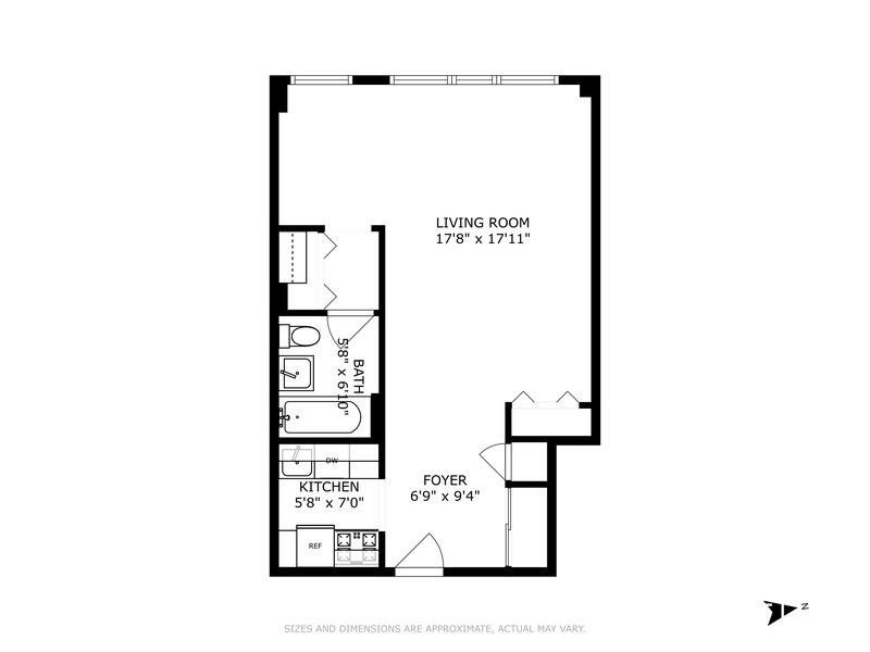Floor plan of 200 E 27th Street 9-E